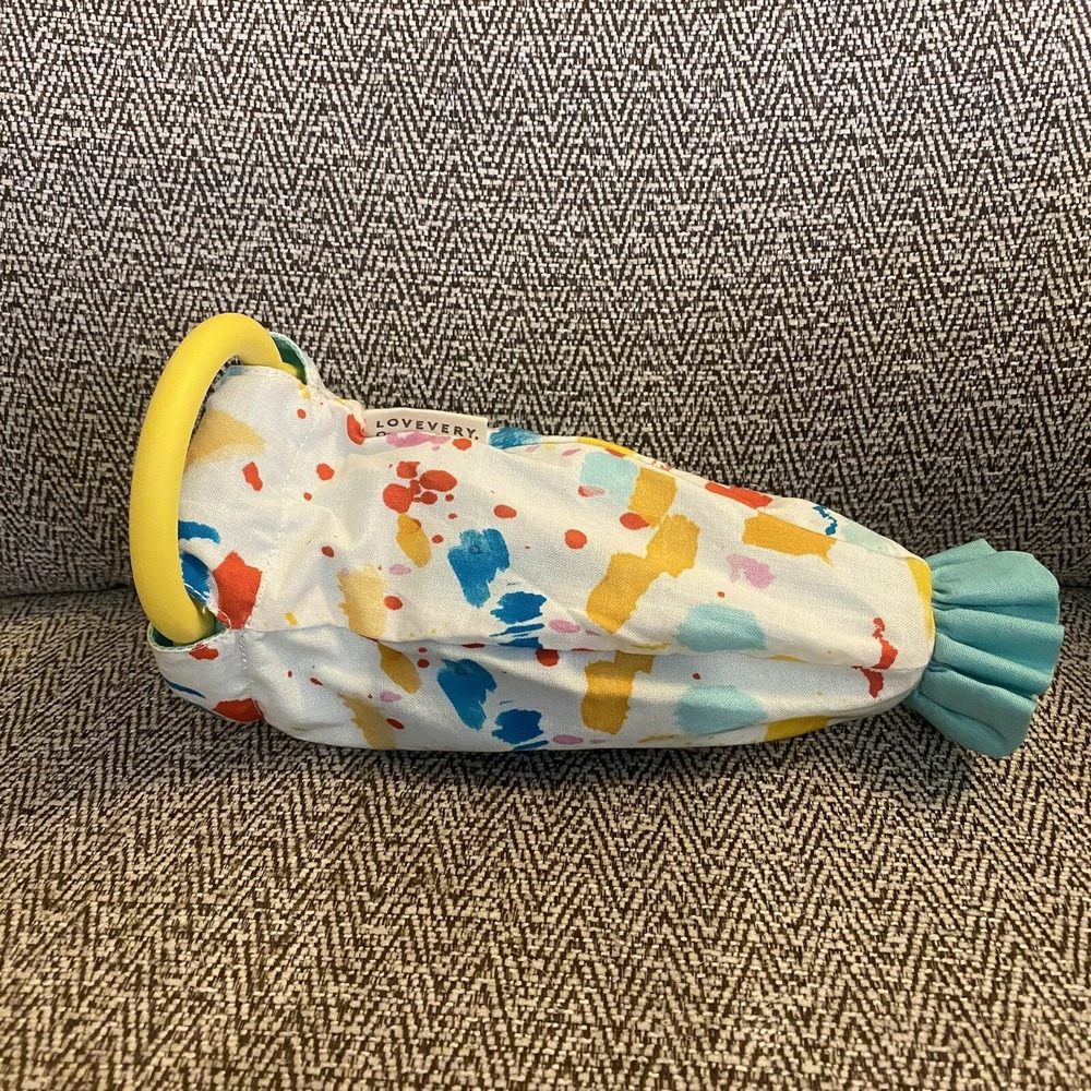Lovevery Organic Cotton Sensory Multicolor Pouch Scoop Thinker Play Kit 11-12 mo